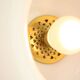 Italian White Medusa Pendant Brass Edition by Luigi Massoni for Guzzini, 1970s