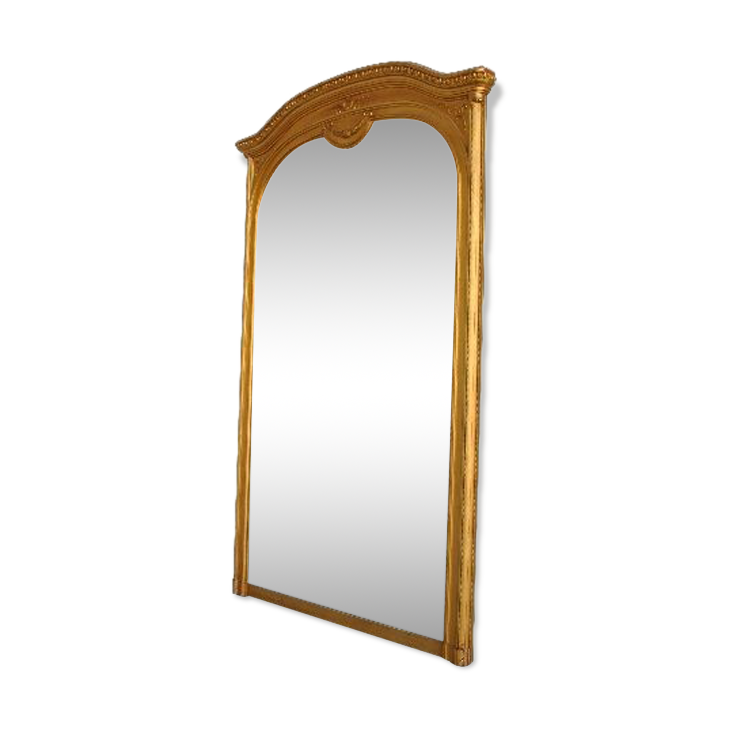 Mirror Louis XVI gilded stucco XIX 133x216cm style