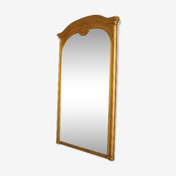 Miroir style Louis XVI stuc doré XIXème 133x216cm