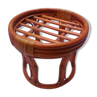 Pouf vintage en rotin