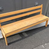 Mid-century vintage children's school bench