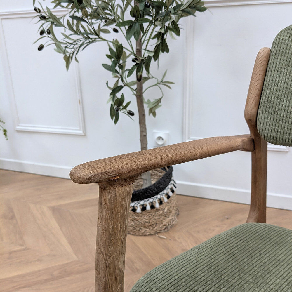 Vintage Erik Buch chair pair - oak & velvet