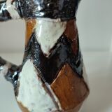 Artisanal ceramic pitcher vase
