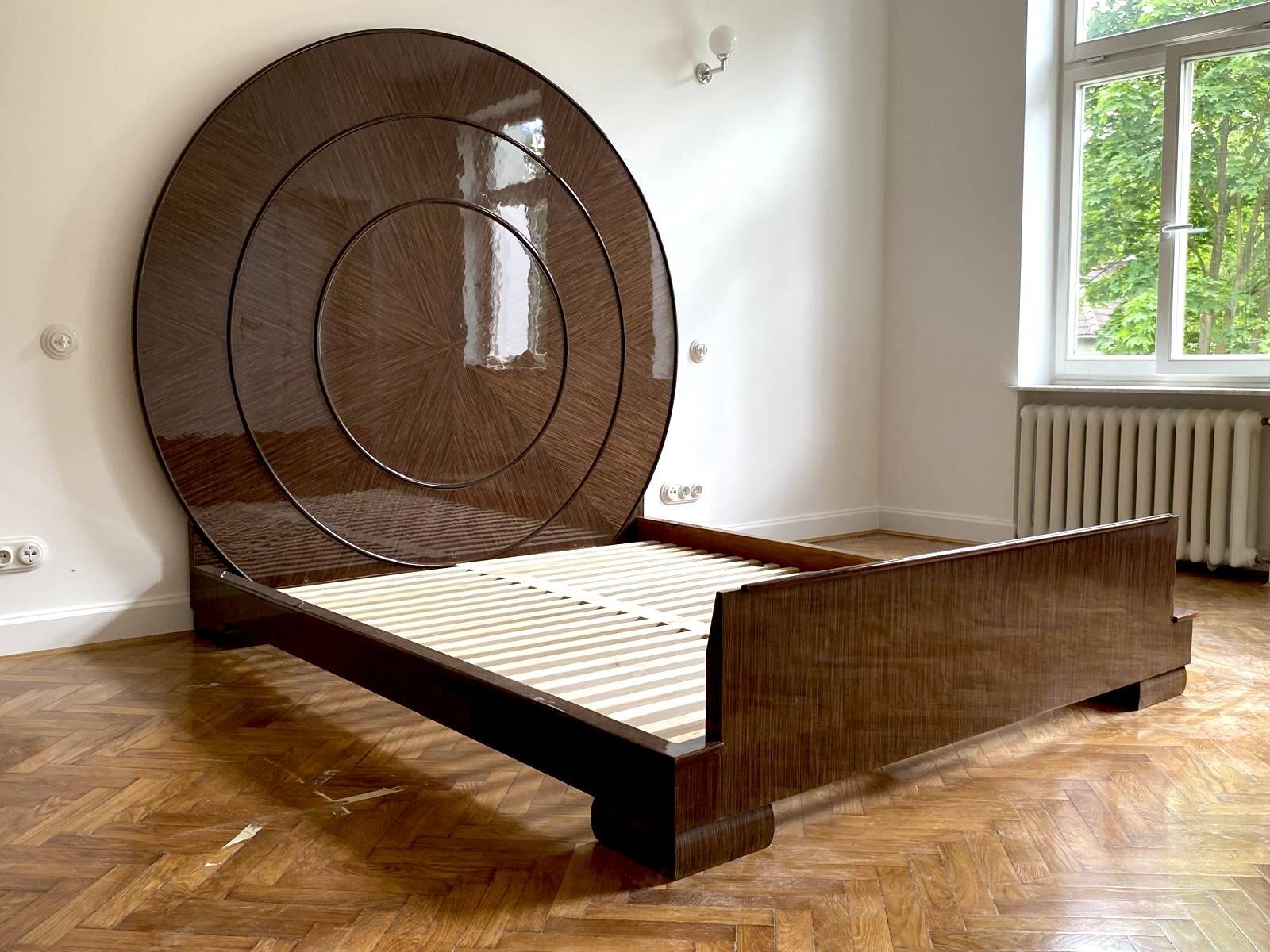 Art Deco bed inspired by Émile-Jacques Ruhlmann, GP Design collection