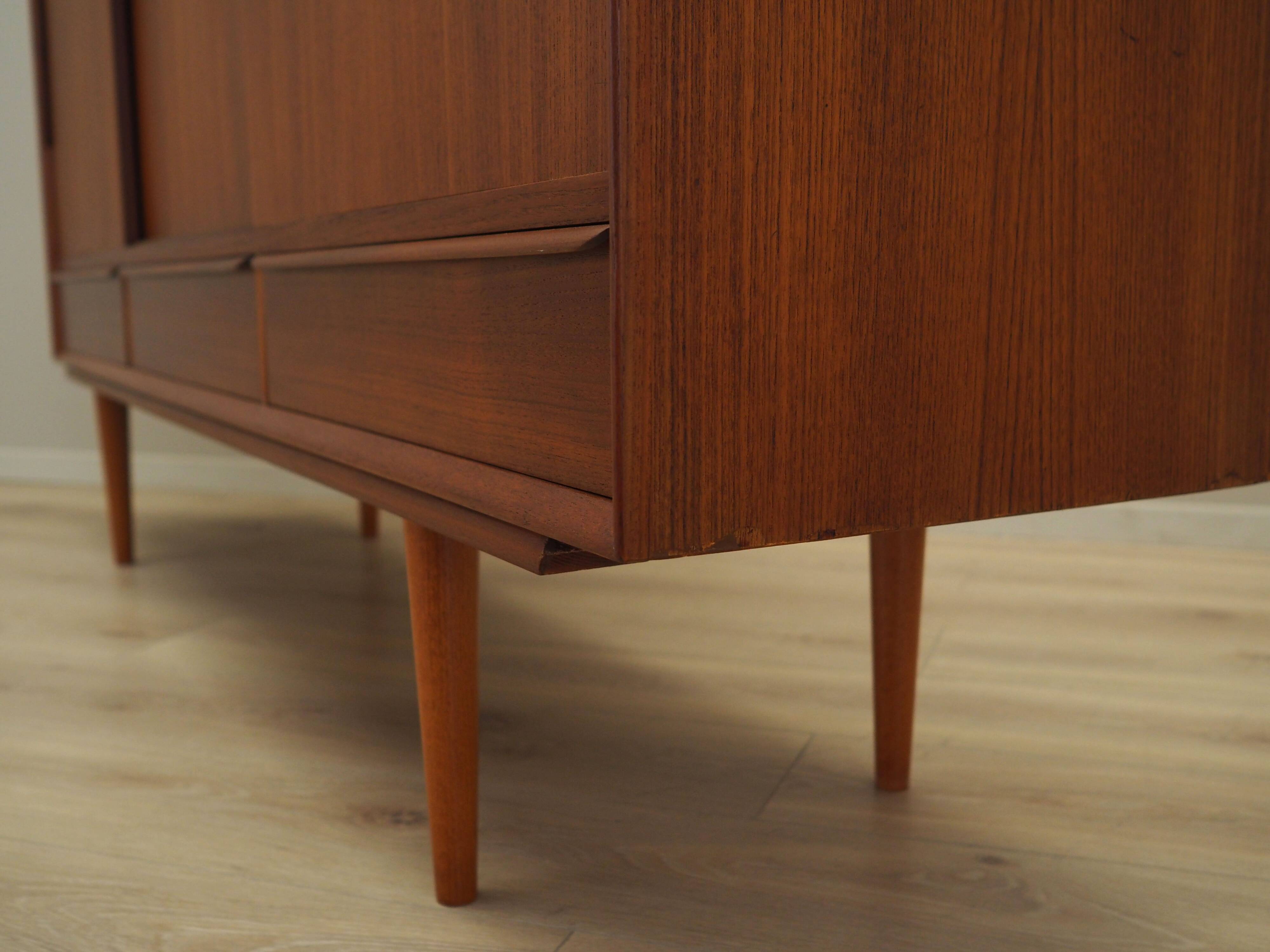 Teak highboard, Danish design, 1960s, production: Denmark
