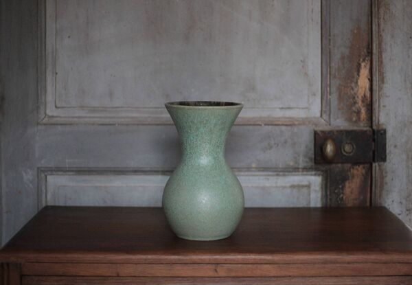 Vase Accolay vintage, vase en céramique vert céladon, pot à fleurs