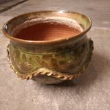 Cache pot, glazed earthenware pot