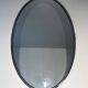 Oval chrome mirror in Art Deco style. Circa 1970.