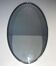 Oval chrome mirror in Art Deco style. Circa 1970.