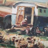 Signed oil on cardboard