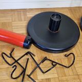 Coat rack in orange lacquered metal published by Seccose, 80s
