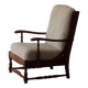Modern Danish design, a pair of high-backed armchairs in oak and lambswool, 1950s.