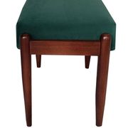 Pair of vintage green velvet stools, mid-century, Edmund Homa, 1960s