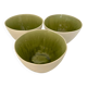 Set de 3 bols vert absinthe