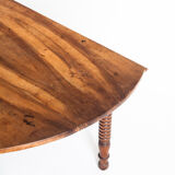Large antique / vintage flap table. Solid waxed cherry. France, 1960s