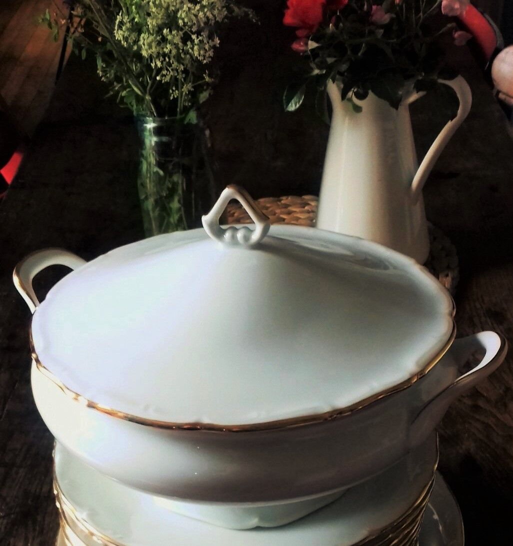White porcelain soup Sologne Lamotte