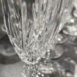 12 flutes à champagne en cristal ancien