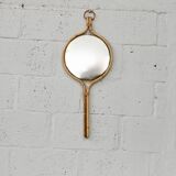 Rattan mirror in the style of Louis Sognot, France, 1950