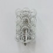 Set of 2 bubble glass wall lamp sconces by Helena Tynell for Limburg, Germany, 1970s