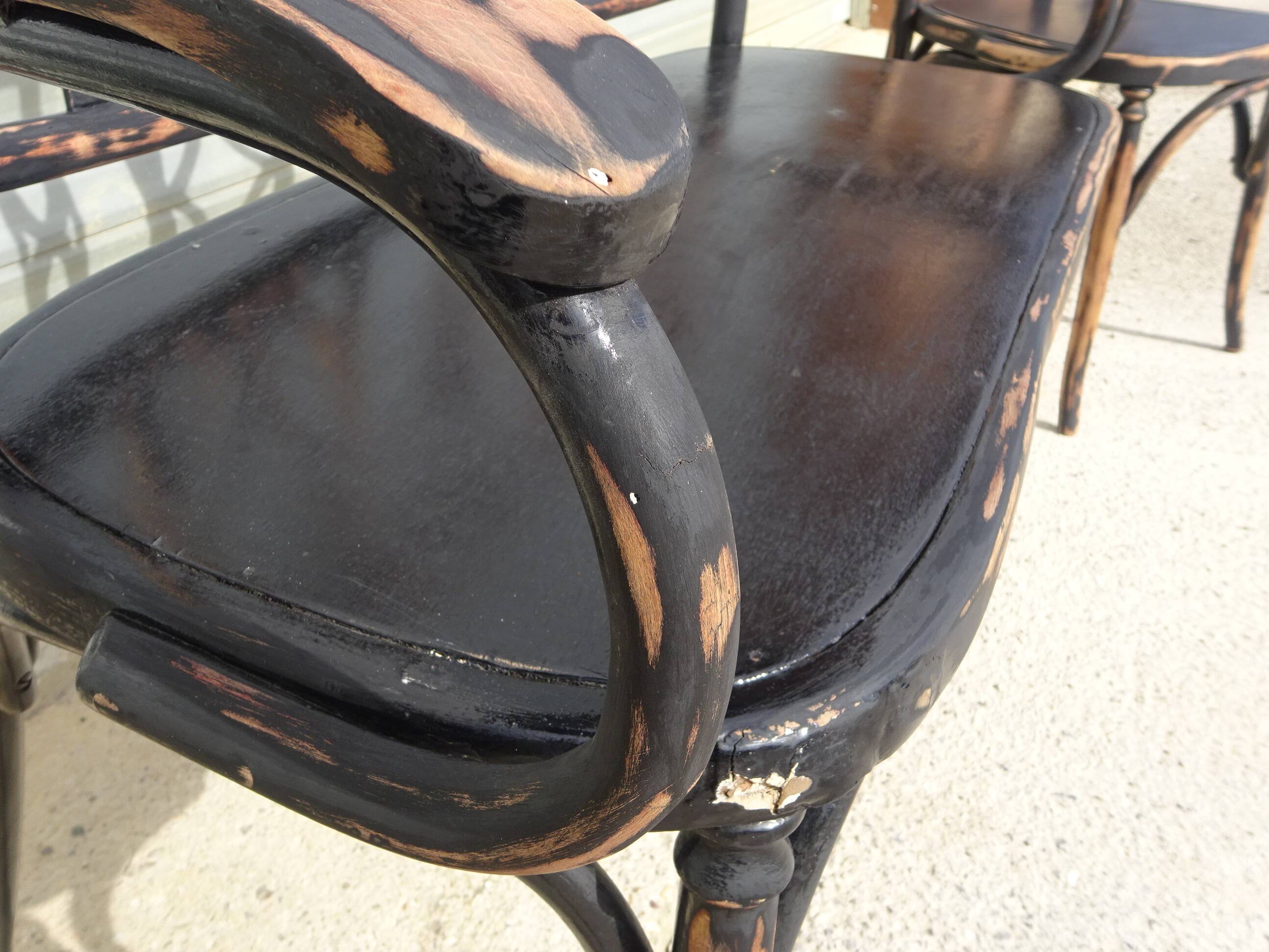 Salon Baumann, 1910, banquette, fauteuil et chaise bistrot