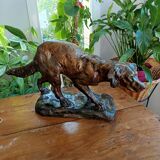 Gordon Setter terracotta statue after T Cartier