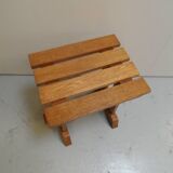 Vintage brutalist oak coffee table