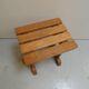 Vintage brutalist oak coffee table