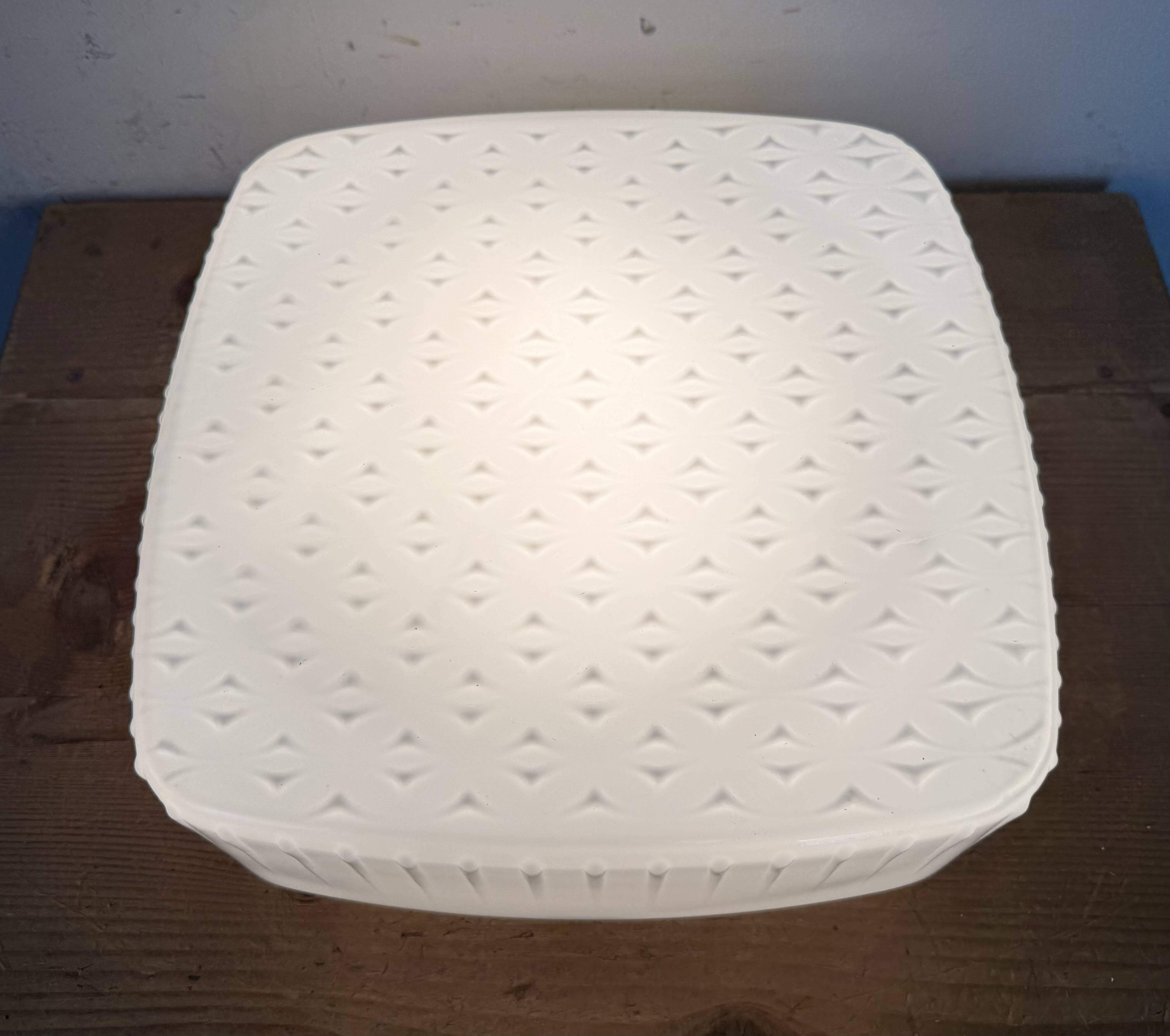 Vintage Wall Or Ceiling Light with Milk Glass, 1970s