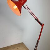 Vintage Italian Red Architect Table Lamp, 1970s