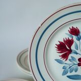 Lot de 8 assiettes à dessert Lunéville modèle Herblay 1950