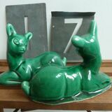 Pair of Art Deco Saint Clement fawns