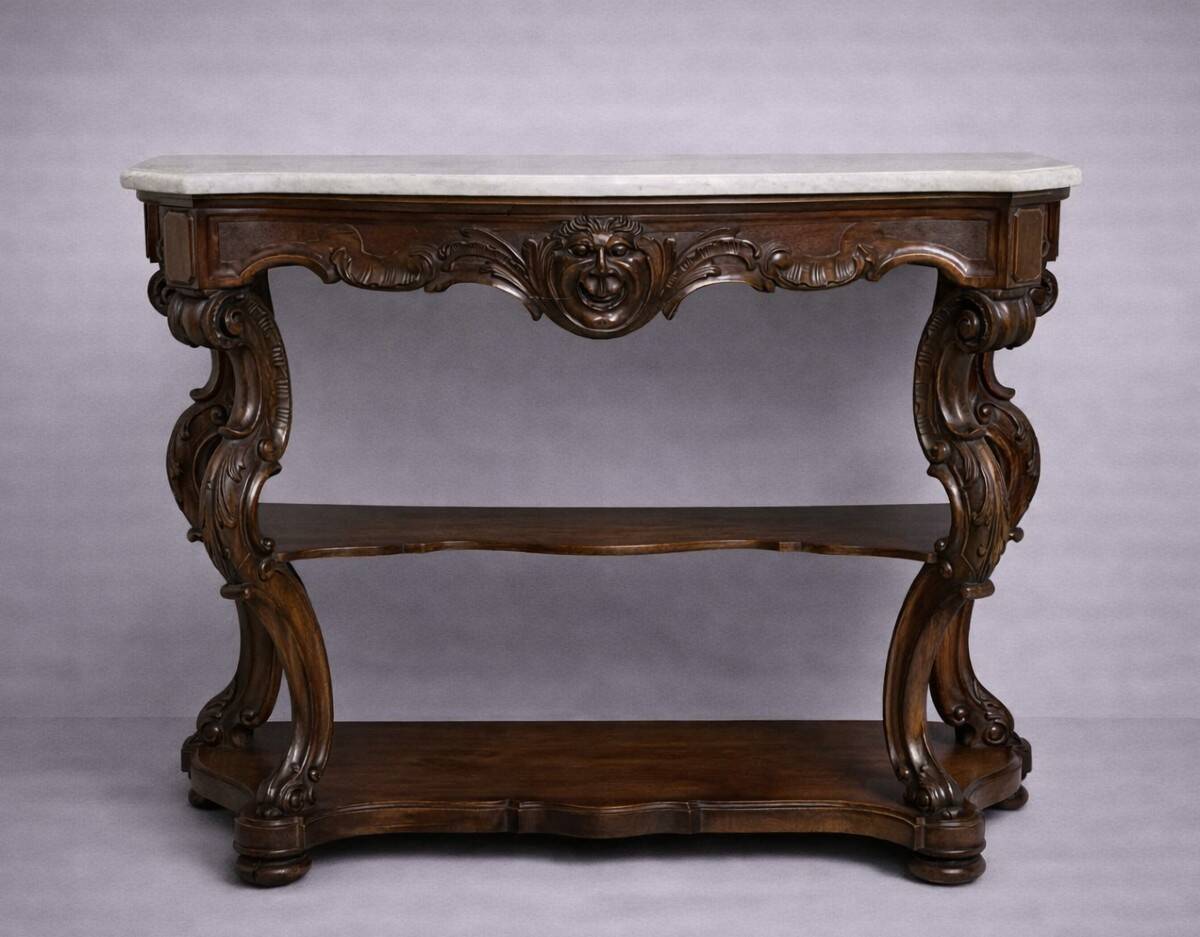 Console Italienne époque Charles X en acajou