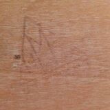 Set of Dutch modern dressing table and stool in birch plywood by Cees Braakman for Pastoe, 1951