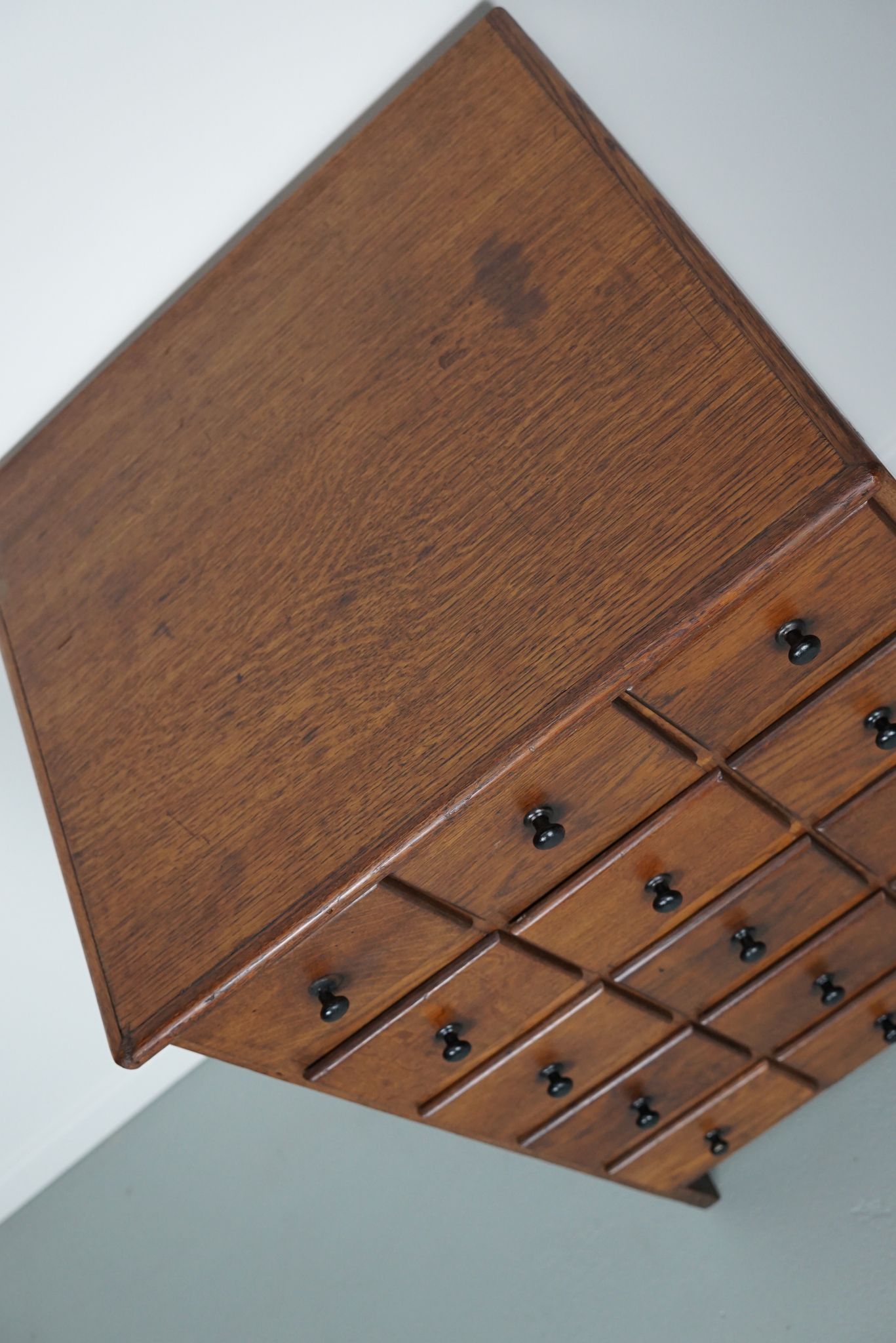 Dutch Oak Apothecary / Barber Cabinet, Early 20th Century