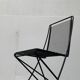 Set of black postmodern Kreuzschwinger chairs by Till Behrens for Schlubach, 1980s.