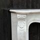 Louis XV style fireplace in white Carrara marble circa 1900