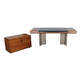 Hans Von Klier For Skipper Executive Desk And Credenza, Italy, 1970s