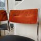 Paire de chaises en nubuck, skaï et aluminium chromé