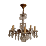 Old chandelier with stamps