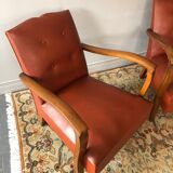 Pair of club armchairs 40s