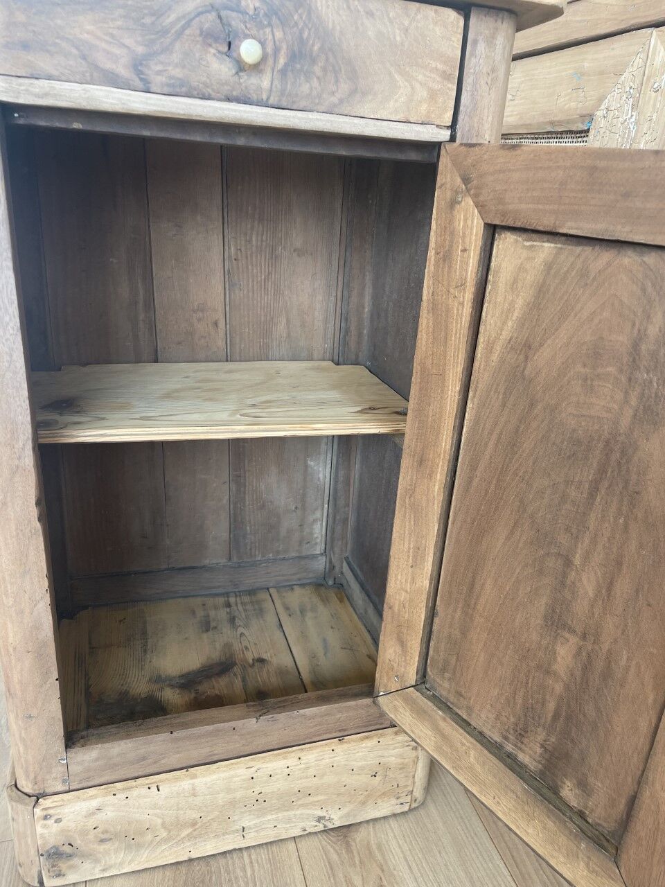 Bedside table / side table old solid wood (oak)