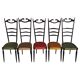 Chiavari chairs with high backs Mid Century Modern Paolo Buffa 1950s