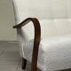 1940s Sofa in Wood and Boucle Fabric, Italian Production
