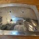 Vintage polished aluminium plate