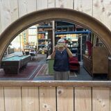 Miroir demi lune Louis Philippe