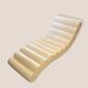 Scandinavian meridian 1980s with metal structure in imitation white leather