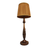 Large carved floral wooden lamp 1960