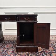 Classic English Desk Green Leather Inlay