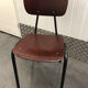 Chaise Pagholz métal laqué noir et bois vers 1950