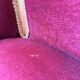 Fauteuil bois doré et velours rouge Louis XVI